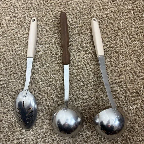 Lot Of 3 Mid Century Modern Kitchen Utensils One Cutco Ladle 2 Flint Utensils - Picture 6 of 10